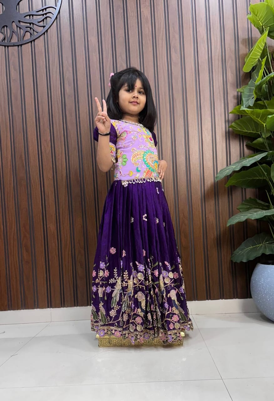 Kids cute position print work set