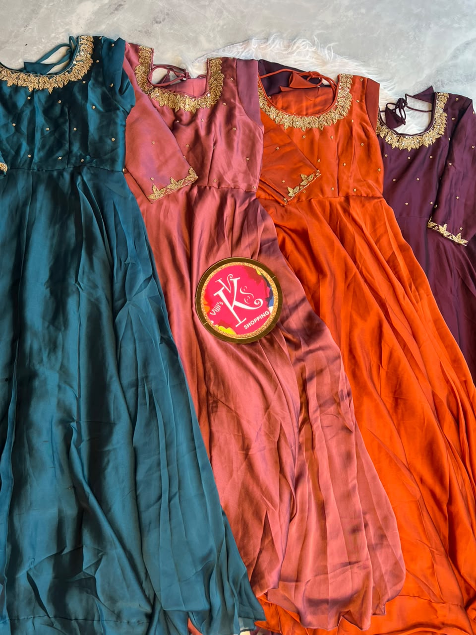 Rangoli silk festival traditional Gowns