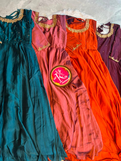 Rangoli silk festival traditional Gowns