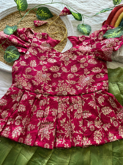 Kids Crush Embroidery Lehenga