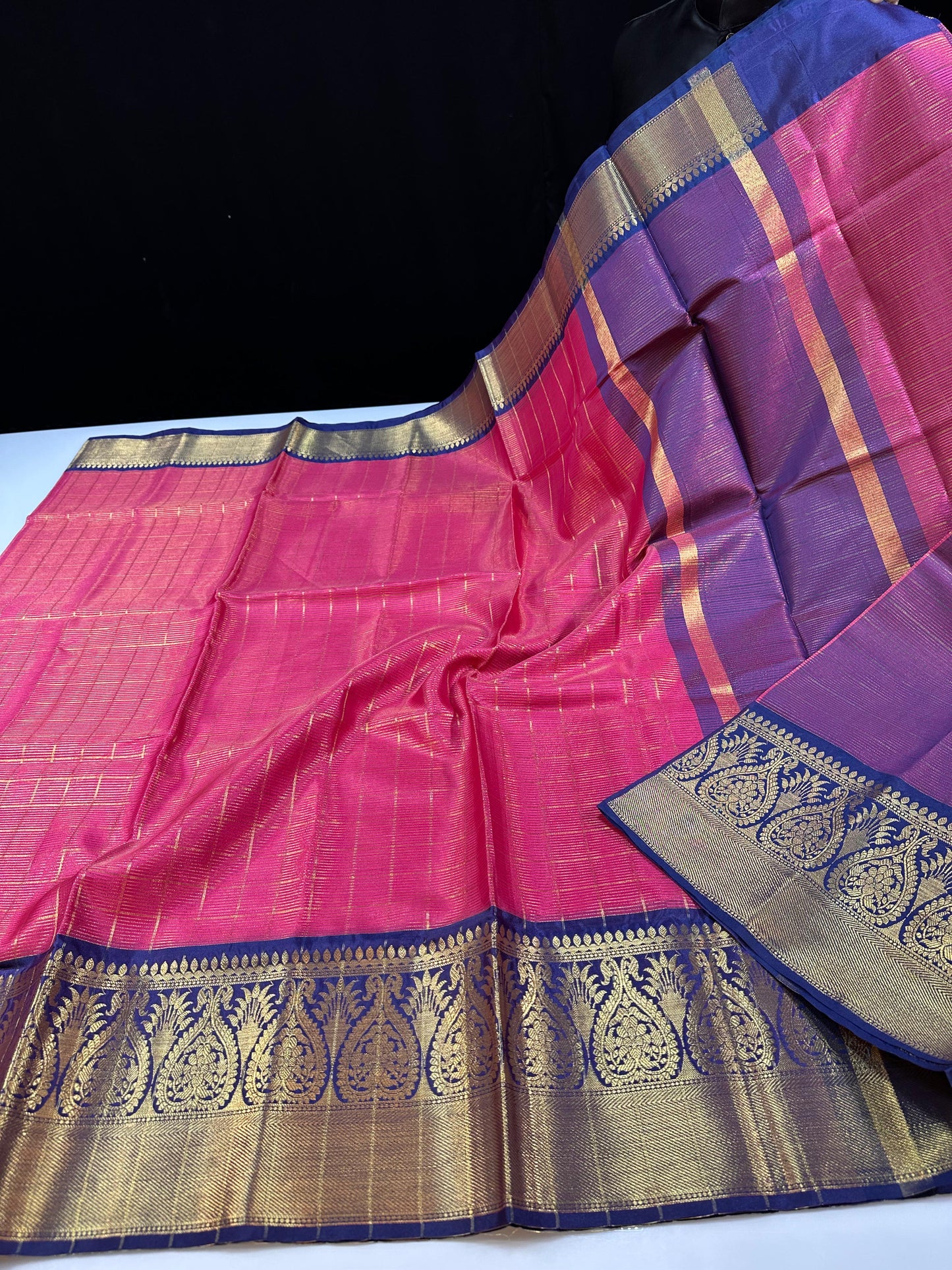 Soft Banarasi semi-silk saree