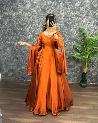 Rangoli classic work gowns