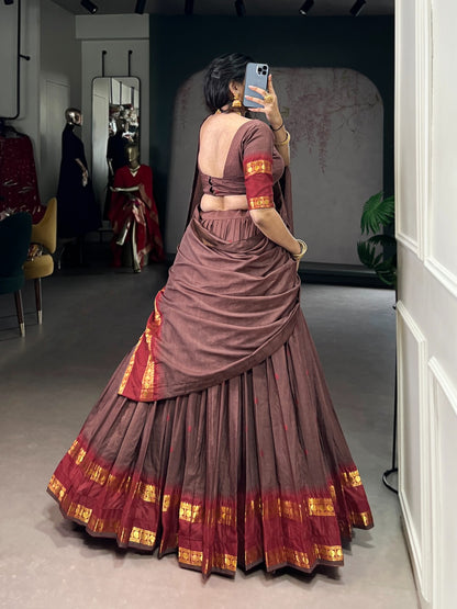 Diwali Pure Chanderi Zari
Lehenga