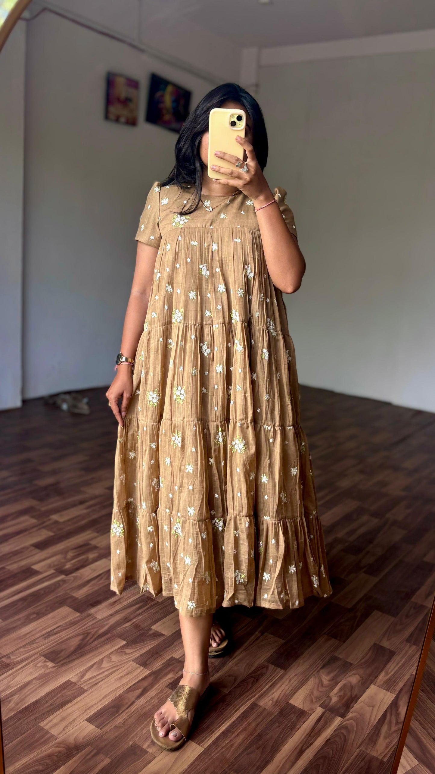Cafe elegance Mul Chanderi gowns