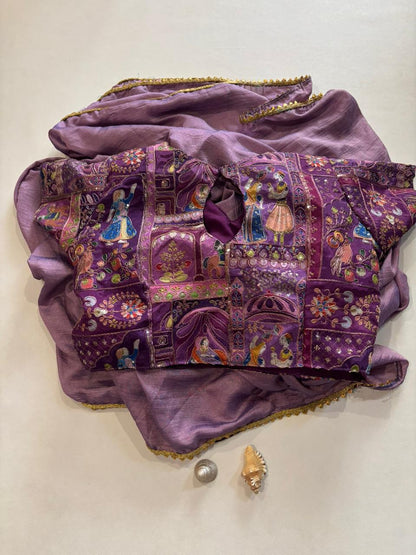 Rajaranu Position Stitched Blouses with Vichitra Silk saree