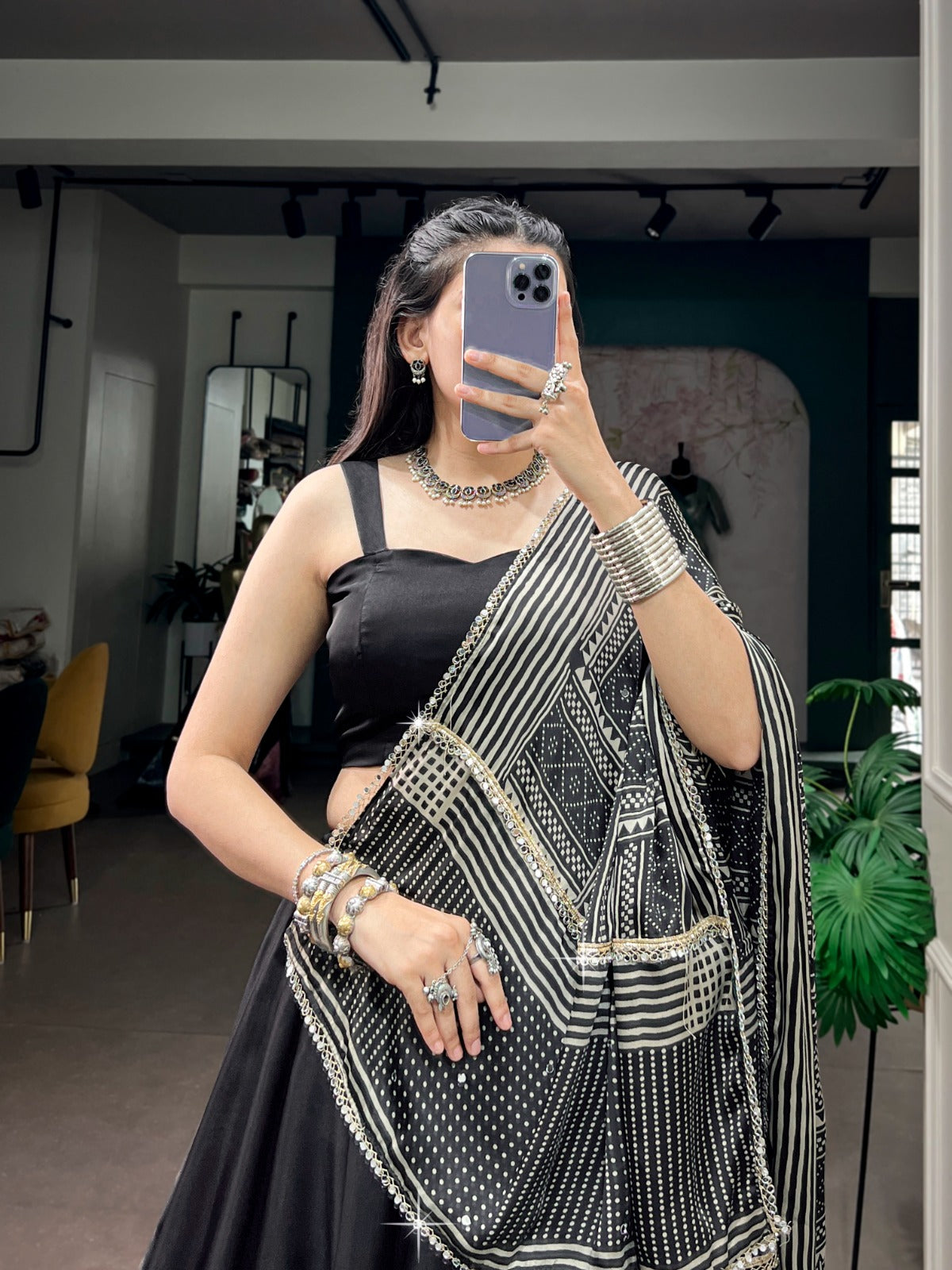 Moonga Silk Fabric with a Beautiful Printed Satin Dupatta Designer lehenga