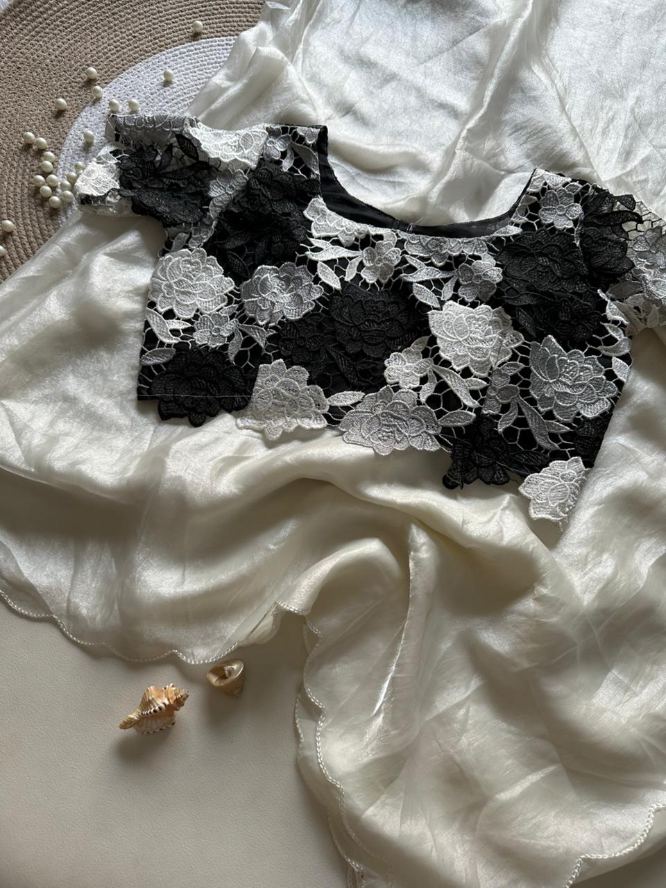 Soft and space silk Trendy Saree