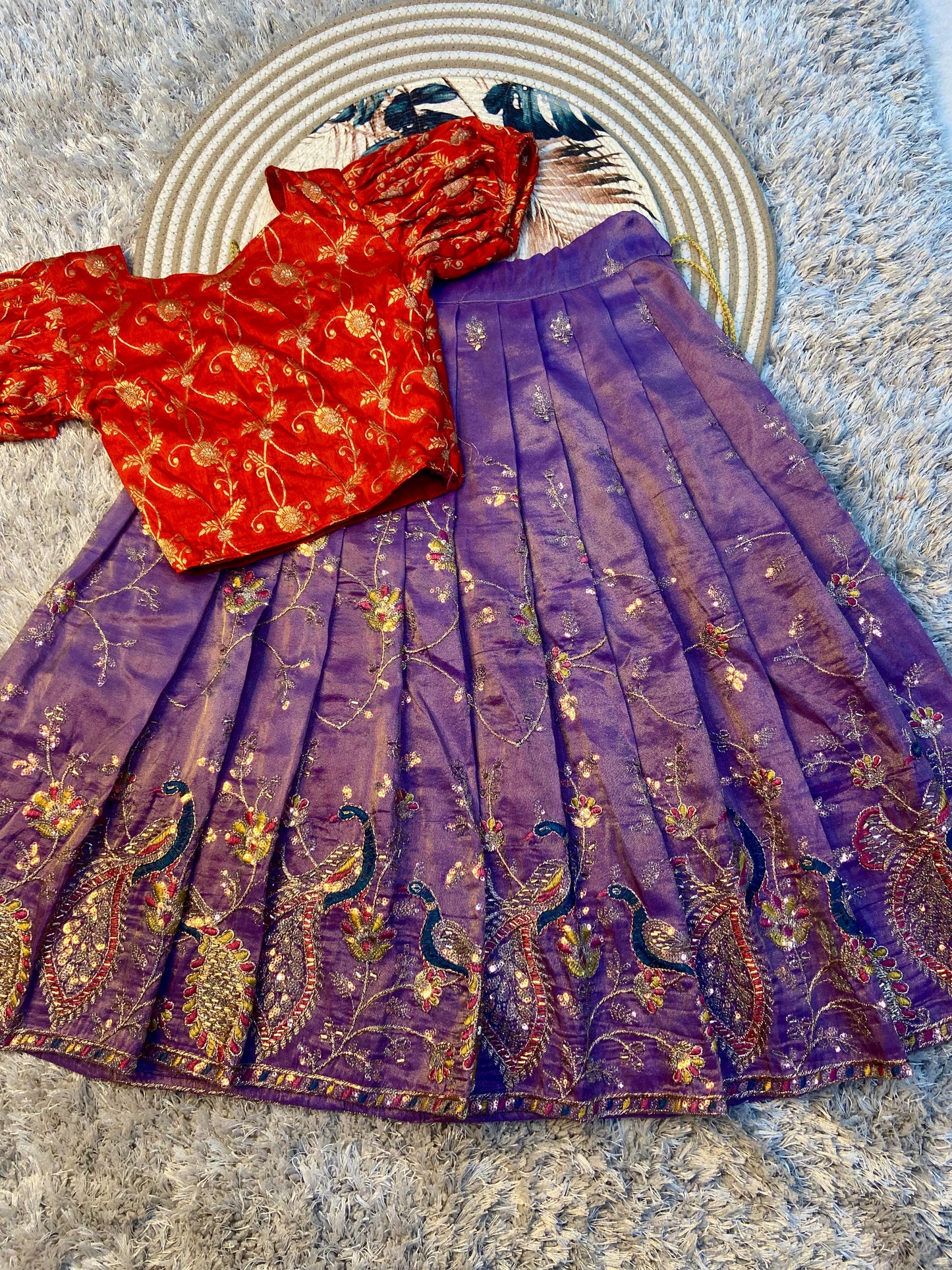 Kids cute tissuee silk weaving Desginer silk fabric