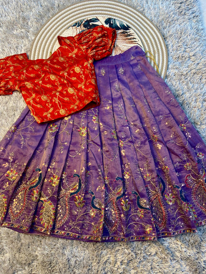 Kids cute tissuee silk weaving Desginer silk fabric