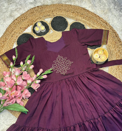 Café blooming vichitra silk gowns