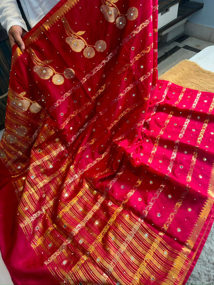 Banarasi dybl pure viskos soft silk traditional saree