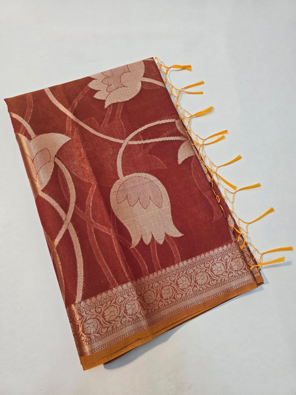 Banarasi mul cotton silk jaal pattern sarees