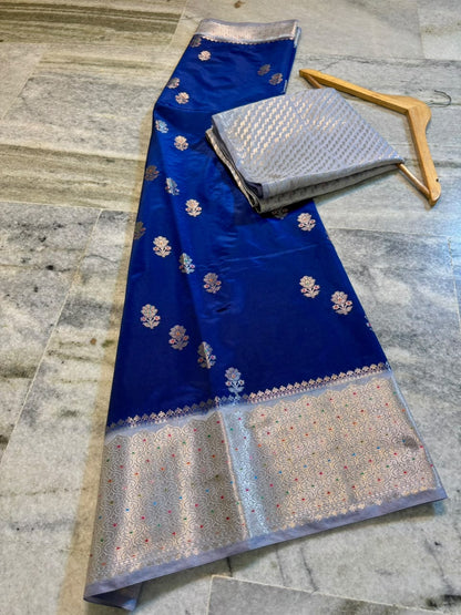 Banarasi katan zari soft fab budget sarees