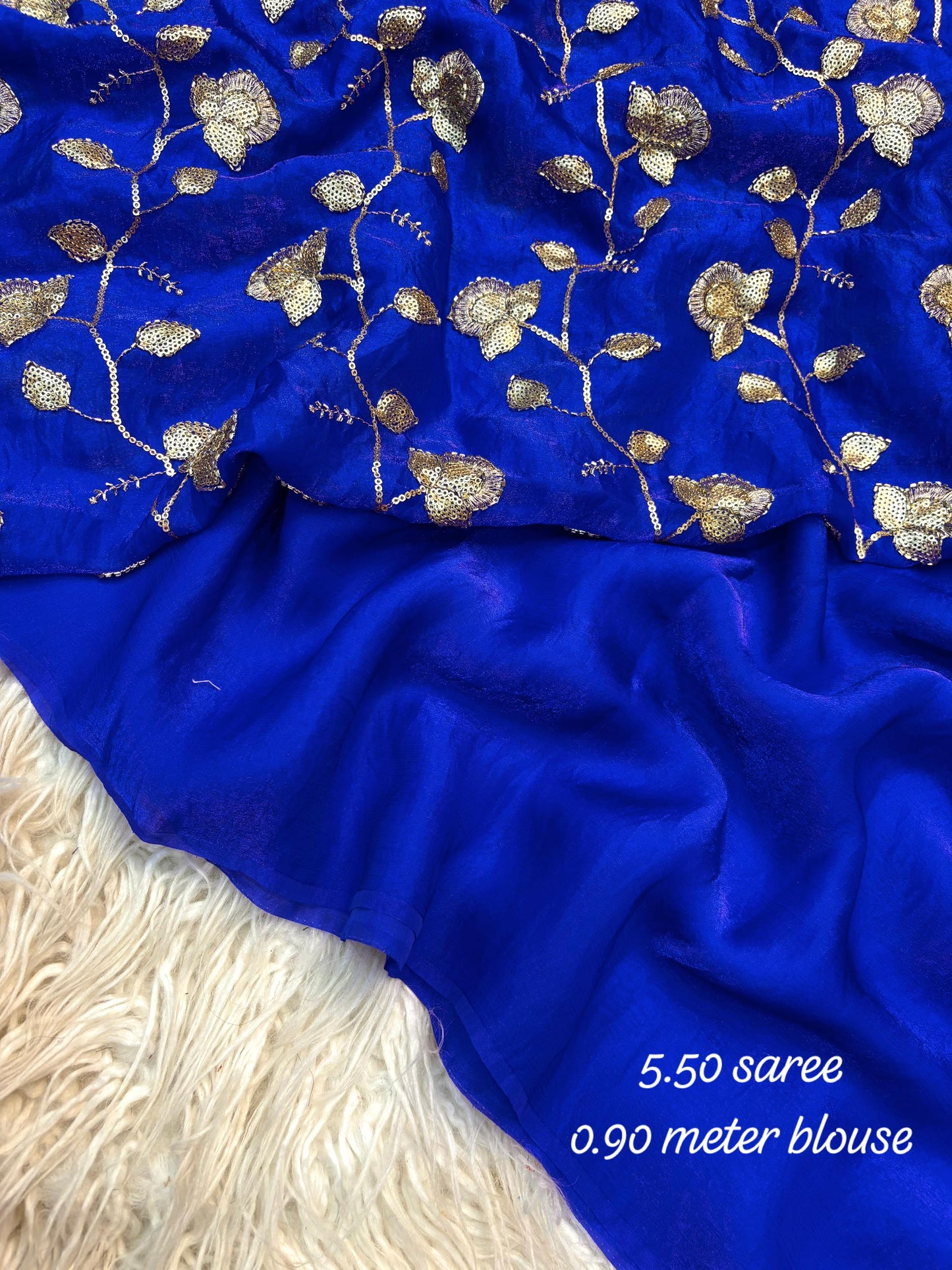 Trendy budget space silk saree with bead Embroidery sarees
