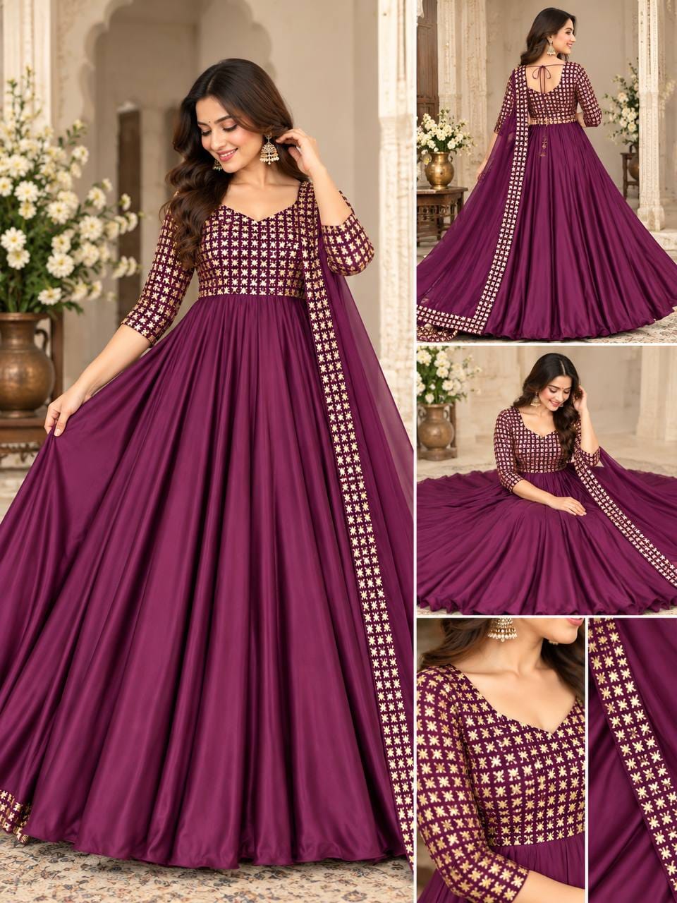 Radha rangoli cafe gown