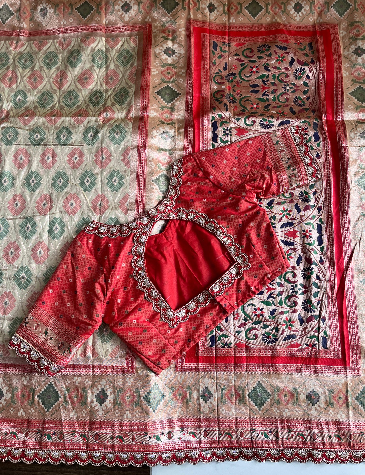 Banarasi Pattu saree luxe with stitched Blouse