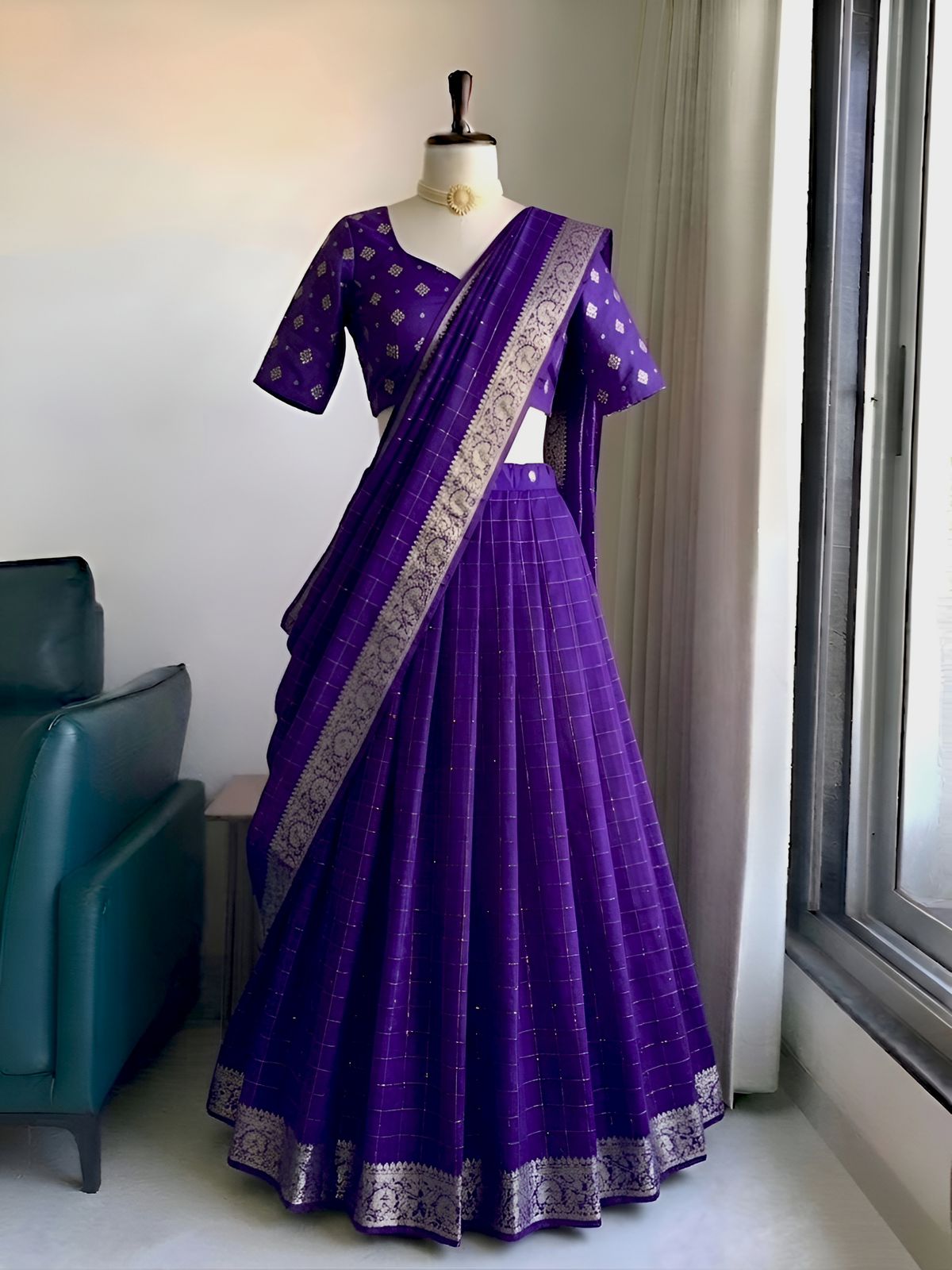 Viscose butta Georgette Designer  lehenga