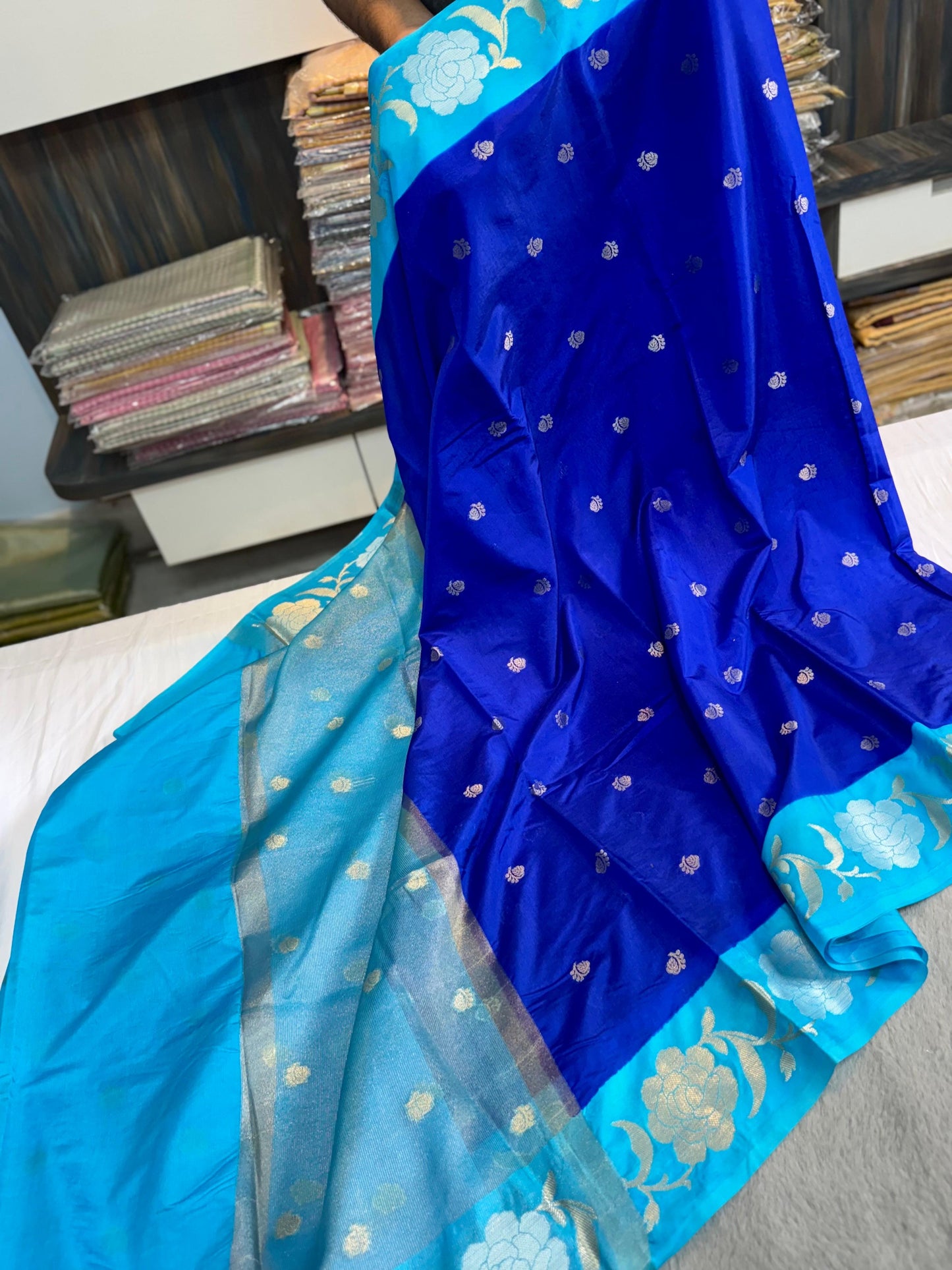 Banarasi Dupion Soft silk Sarees wilt alfi Butta budget sarees
