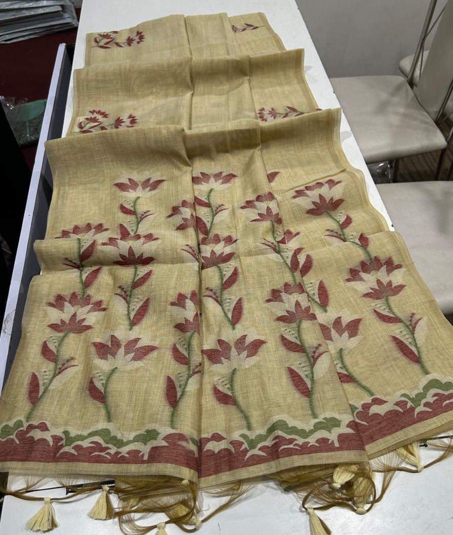 Munga Jamdani  Cotton Classic Resham Budget saree