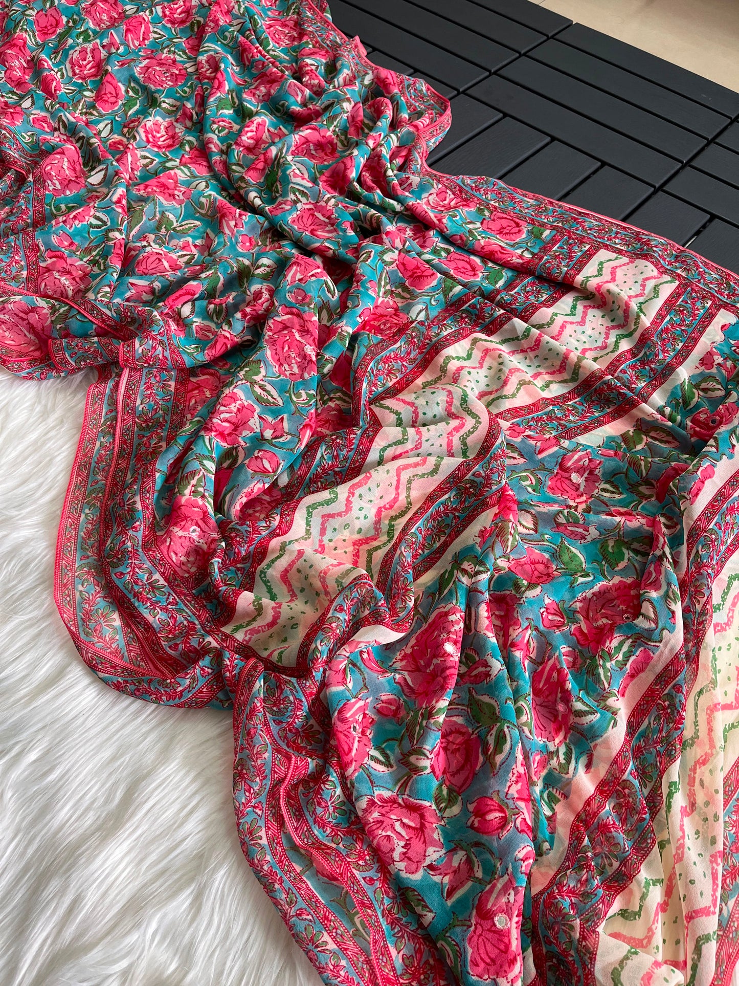 Budget georgette printed sarees