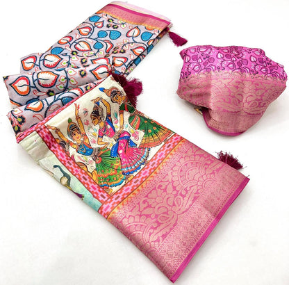 Soft digital budget dolls silk seroski saree