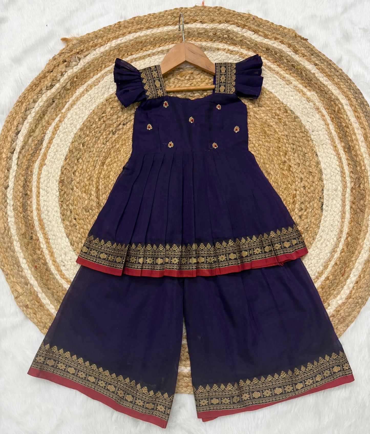 Kids narayanpet sharara cute sets
