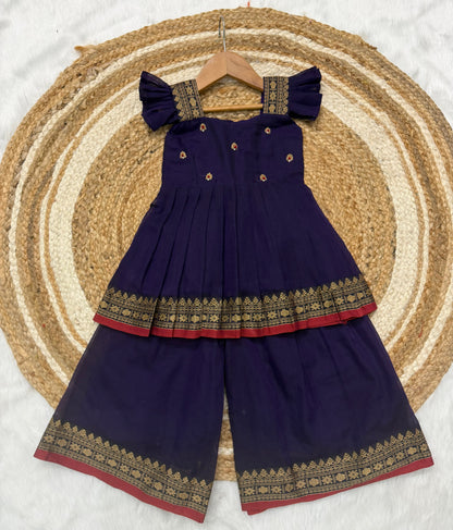 Kids narayanpet sharara cute sets