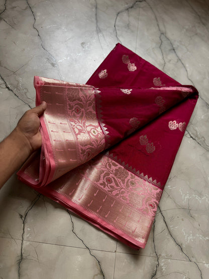 Handloom row mango premium vintage vibe festival wear saree