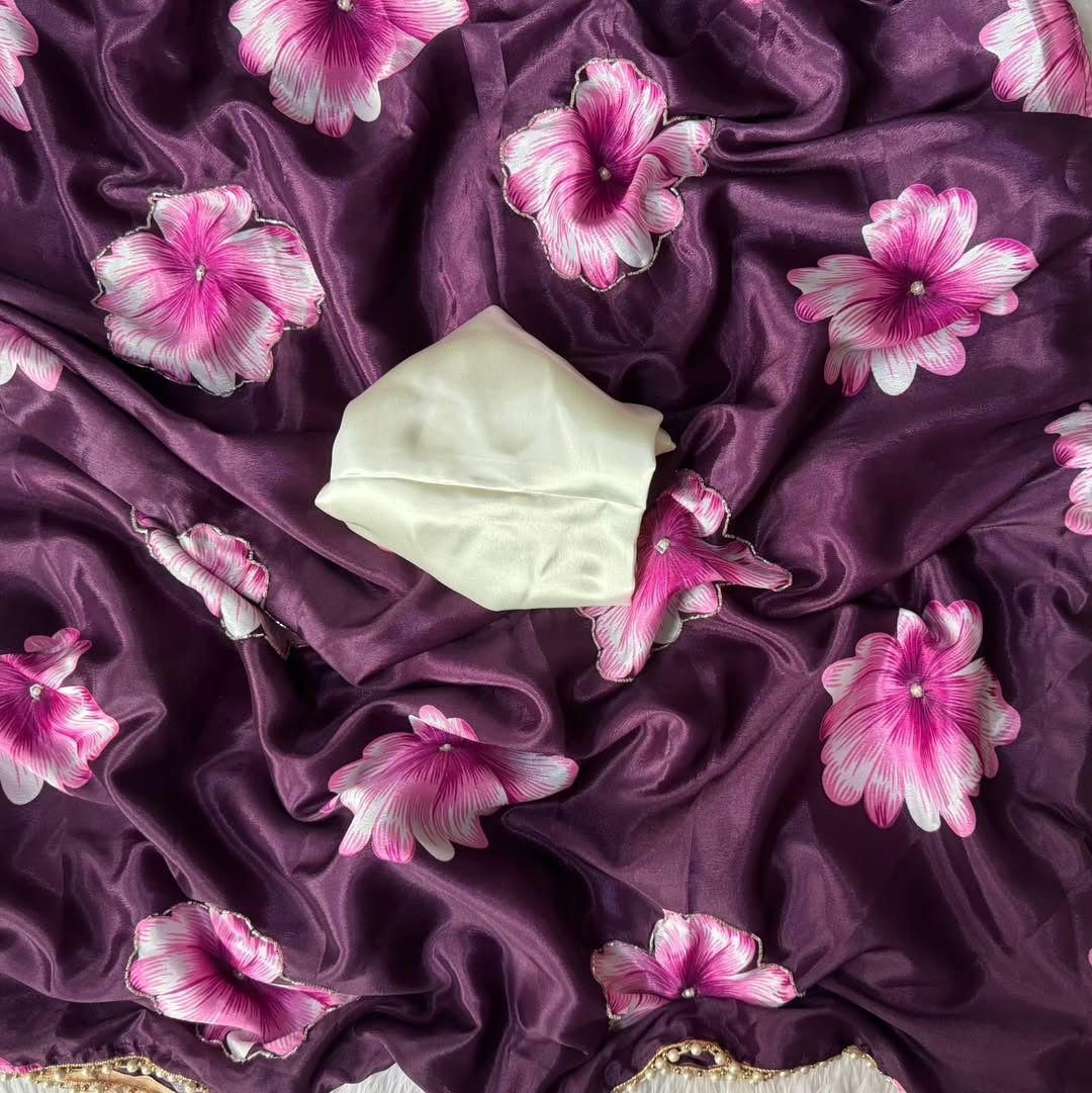 Hand work Soft Chinnon Silk buget friendly