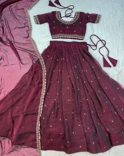 Sankranthi special Tisuue silk Lehengas