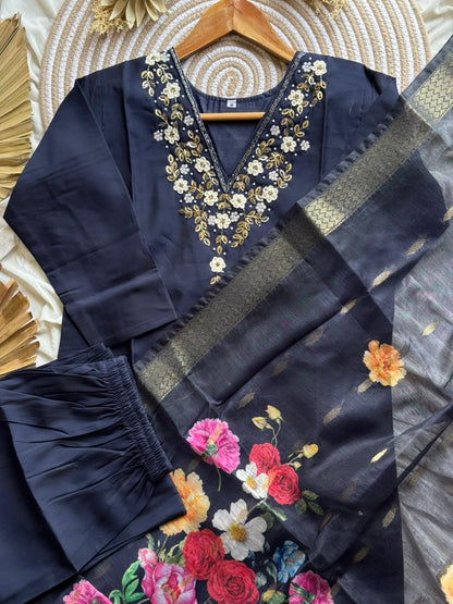 Office wear Chanderi kurti sets