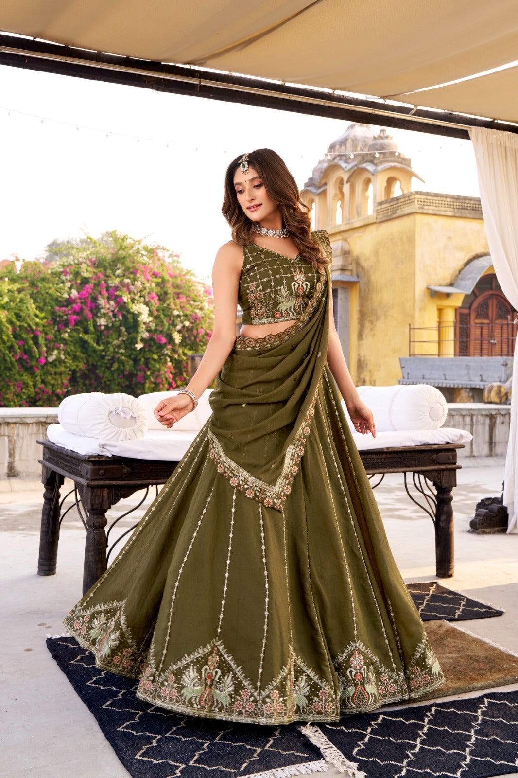Bridesmaid lehenga choli chocolate crush