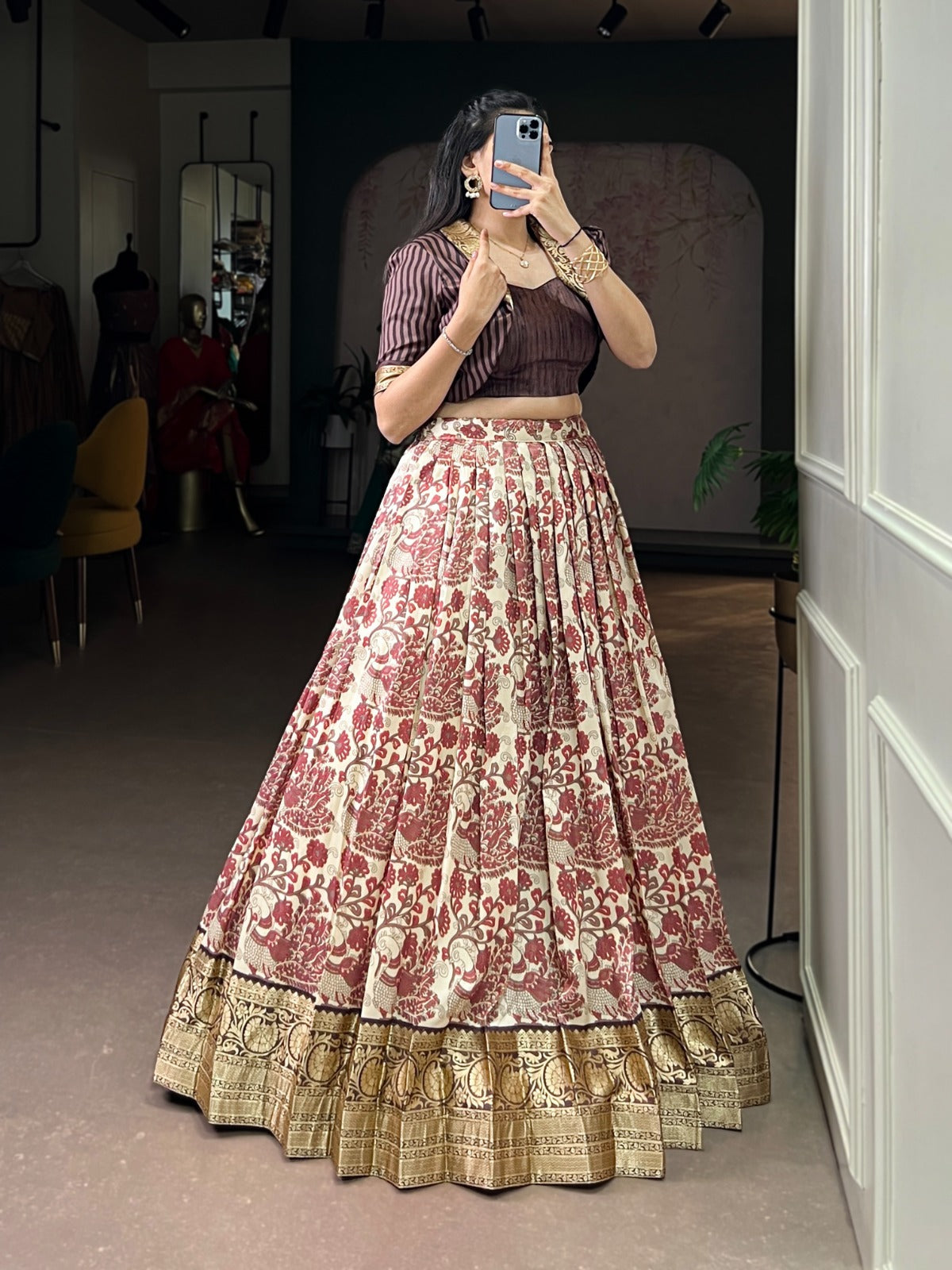 Co-ord Set Lehenga royalty tasar silk  set
