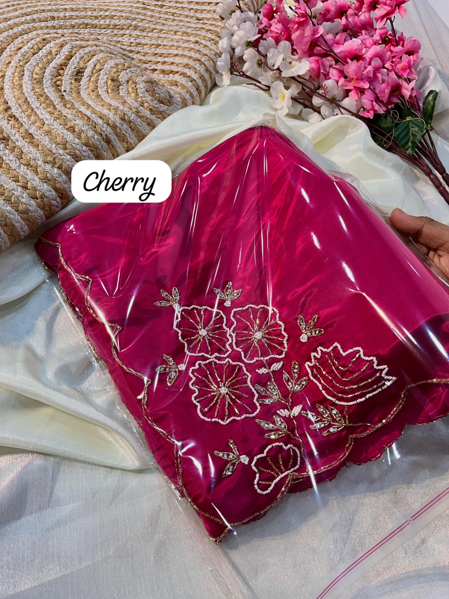 Trendy Handwork Desginer Kanta Sarees