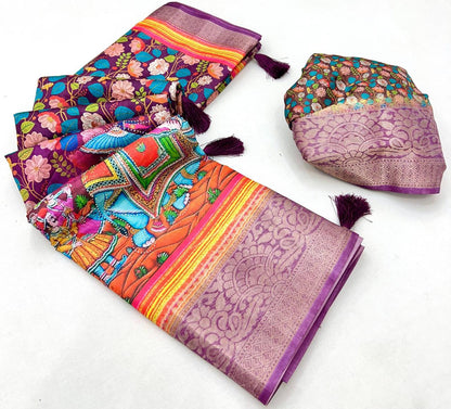 Soft digital budget dolls silk seroski saree