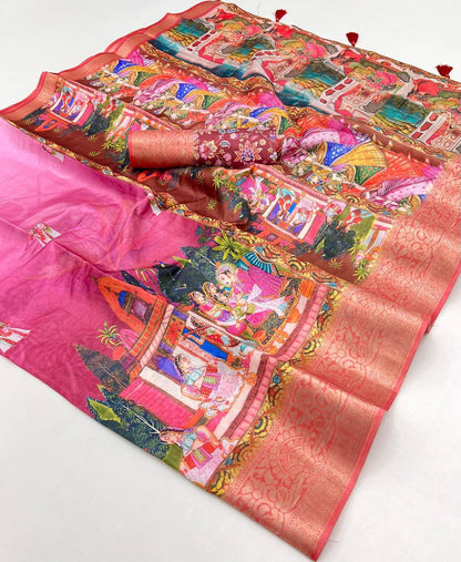Soft digital budget dolls silk seroski saree