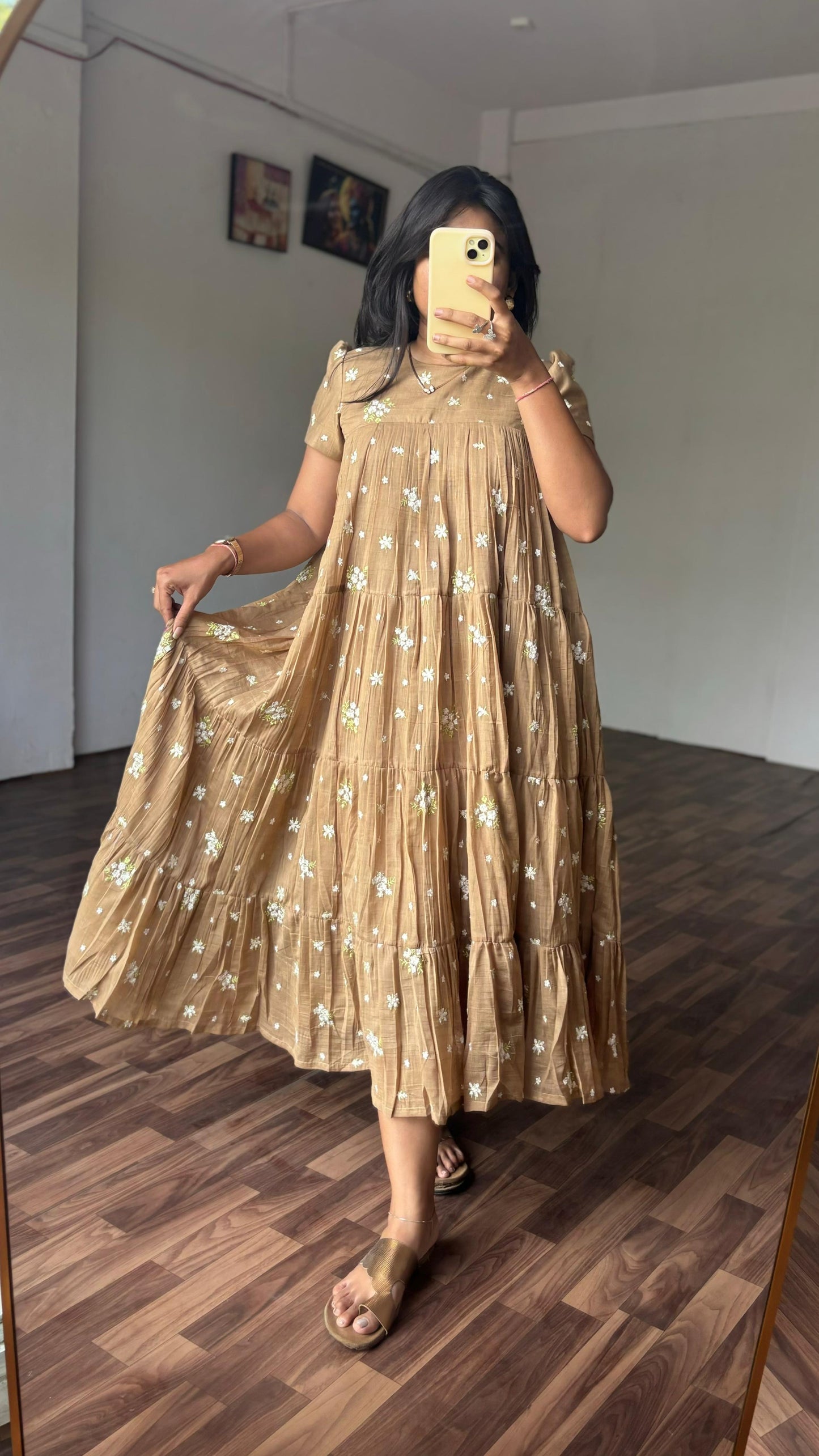 Cafe elegance Mul Chanderi gowns