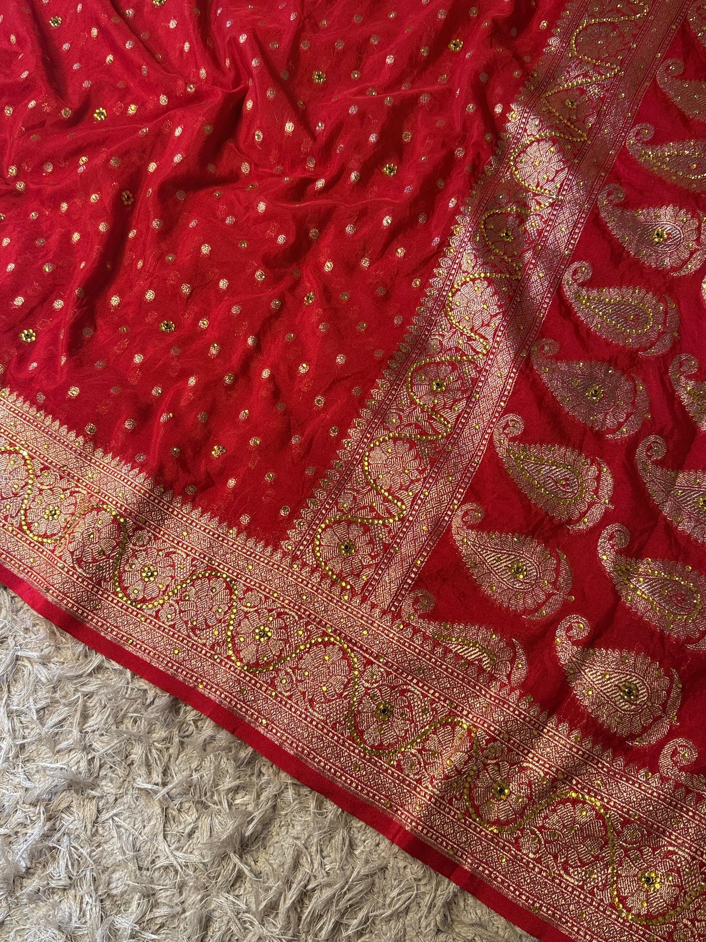 Semi pattu style semi Khadi Kayan Georgette saree