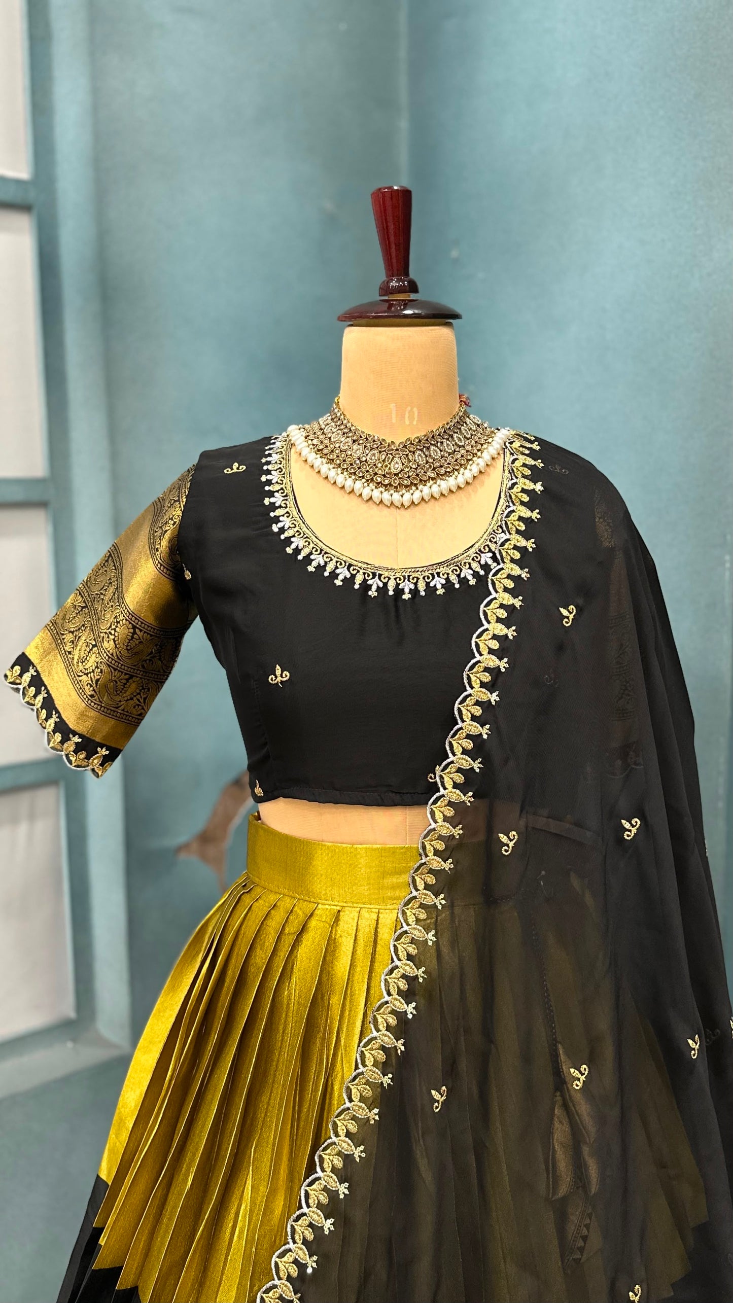 Kanjipuram tissue silk Designer Lehenga
