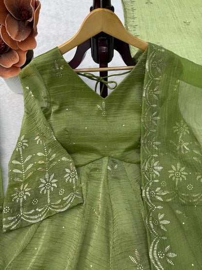 3 in one salsa silk Anarakali style gown