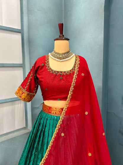 Narayanapet sequence work Designer lehenga