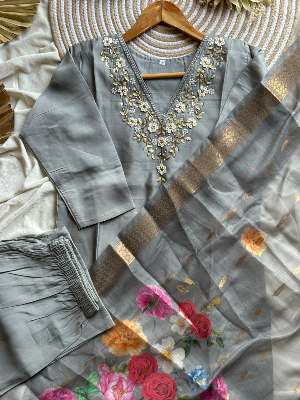 Office wear Chanderi kurti sets