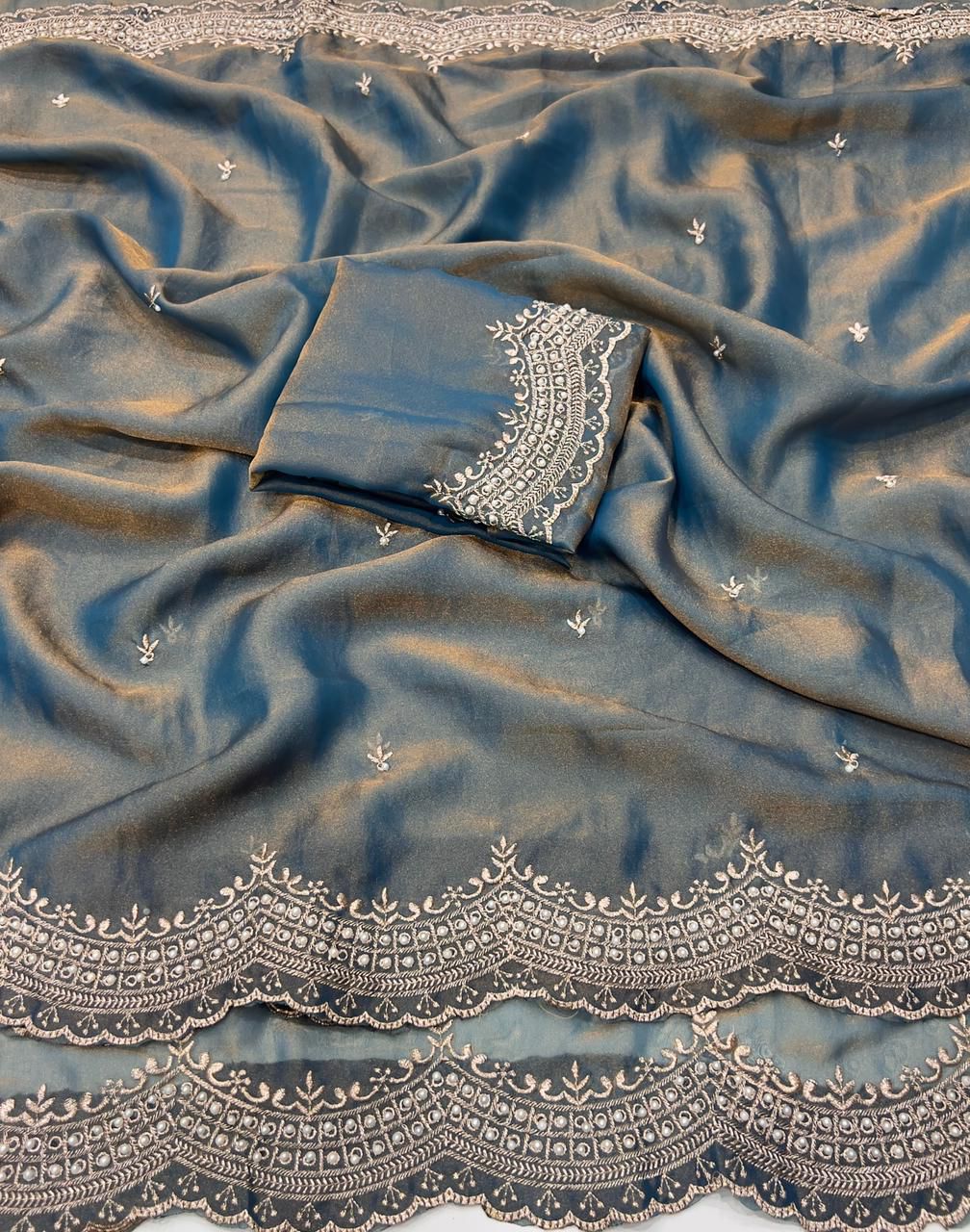 Trendy Multi Embroidery budget Sarees