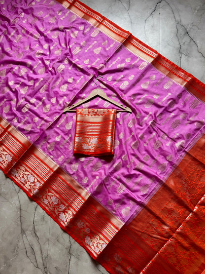 BANARSI HANDLOOM SEMI GEORGETTE Budget saree