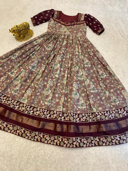 Mul cotton Kalakmari Gowns classic Insta