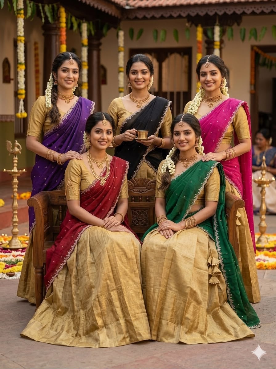 Golden Kanchipuram Designer Lehenga