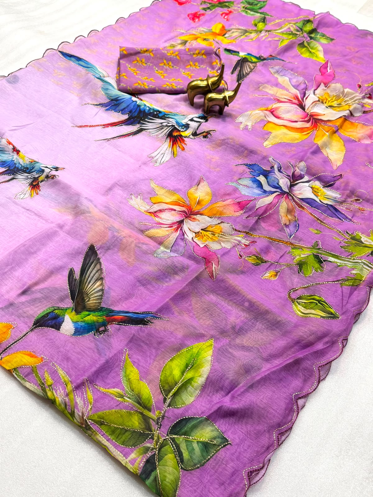 Budget soft Chanderi cotton digital sarees