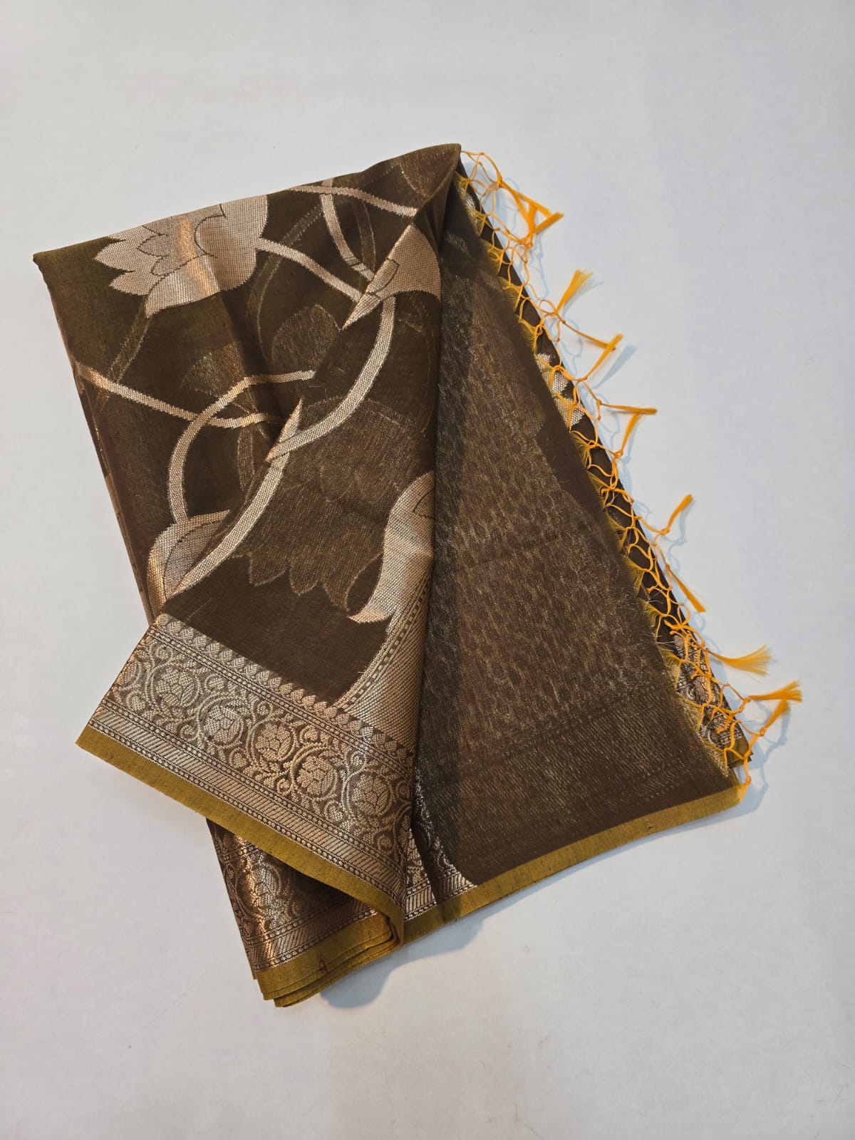 Banarasi mul cotton silk jaal pattern sarees