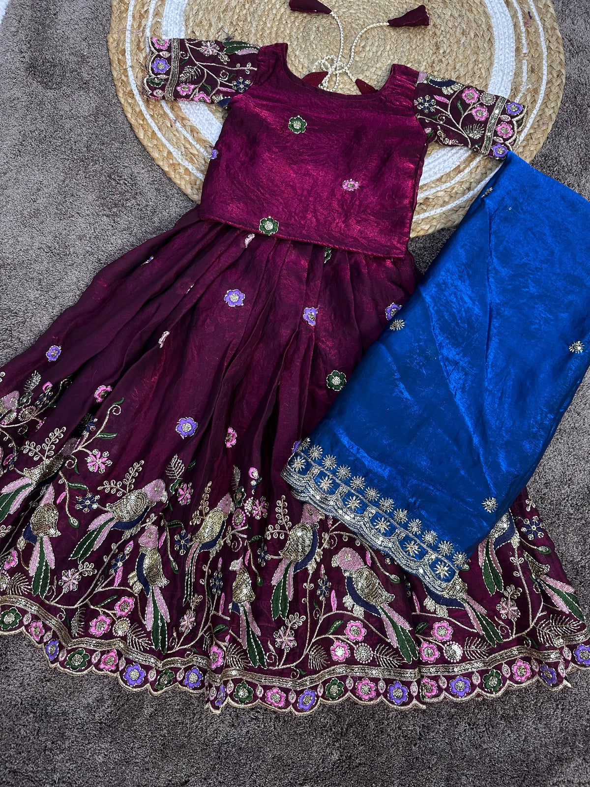 Kids Cute Lehenga set with dupatta for festival
