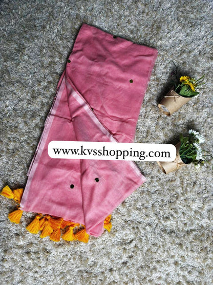 Rashmi Mul cotton trending saree with tassels